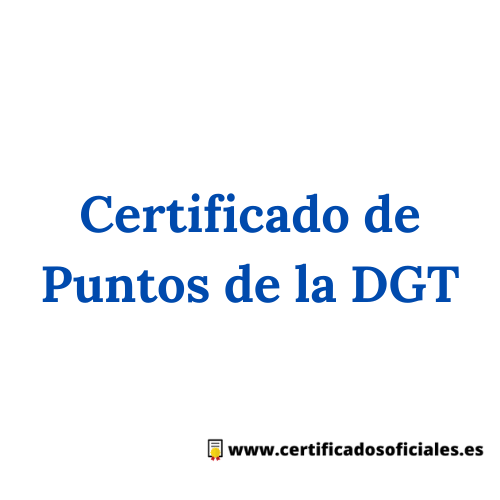 Certificado de Puntos de la DGT